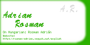 adrian rosman business card